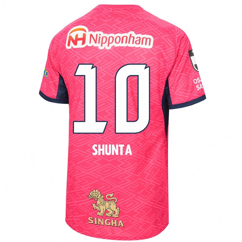 Danxen Kinderen Shunta Tanaka #10 Sakura Roze Wit Thuisshirt Thuistenue 2025/26 T-Shirt