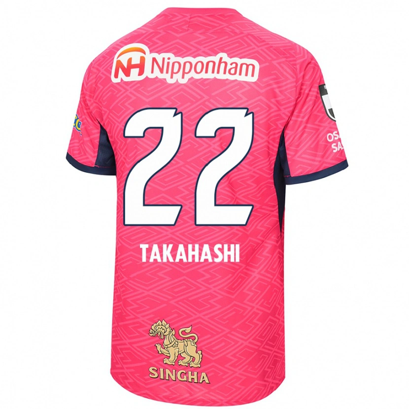 Danxen Kinderen Niko Takahashi #22 Sakura Roze Wit Thuisshirt Thuistenue 2025/26 T-Shirt