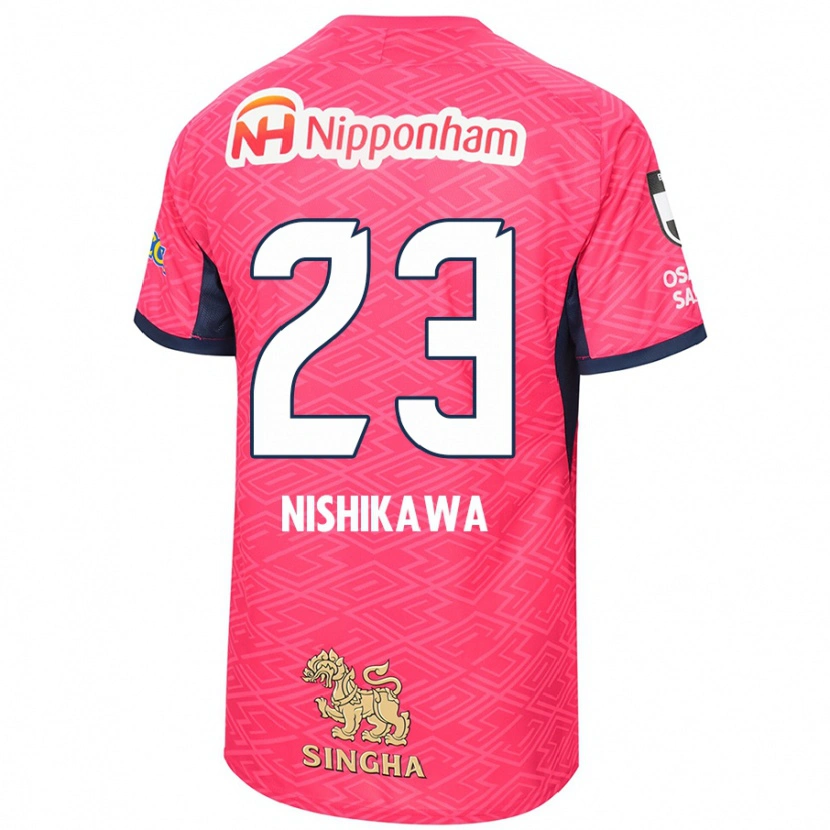 Danxen Kinderen Hiroki Nishikawa #23 Sakura Roze Wit Thuisshirt Thuistenue 2025/26 T-Shirt
