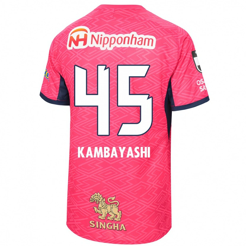Danxen Kinderen Go Kambayashi #45 Sakura Roze Wit Thuisshirt Thuistenue 2025/26 T-Shirt