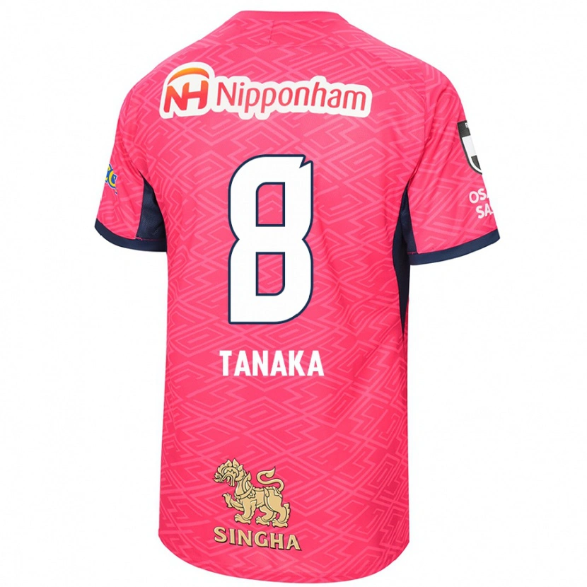 Danxen Kinderen Tomoko Tanaka #8 Sakura Roze Wit Thuisshirt Thuistenue 2025/26 T-Shirt