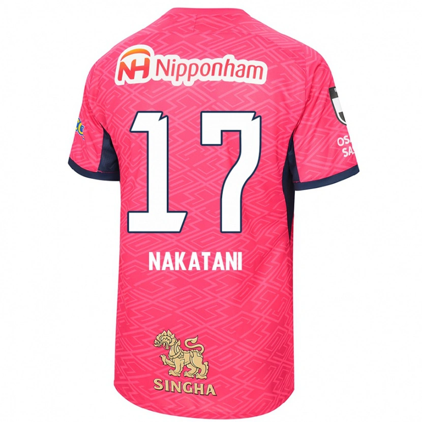 Danxen Kinderen Rina Nakatani #17 Sakura Roze Wit Thuisshirt Thuistenue 2025/26 T-Shirt