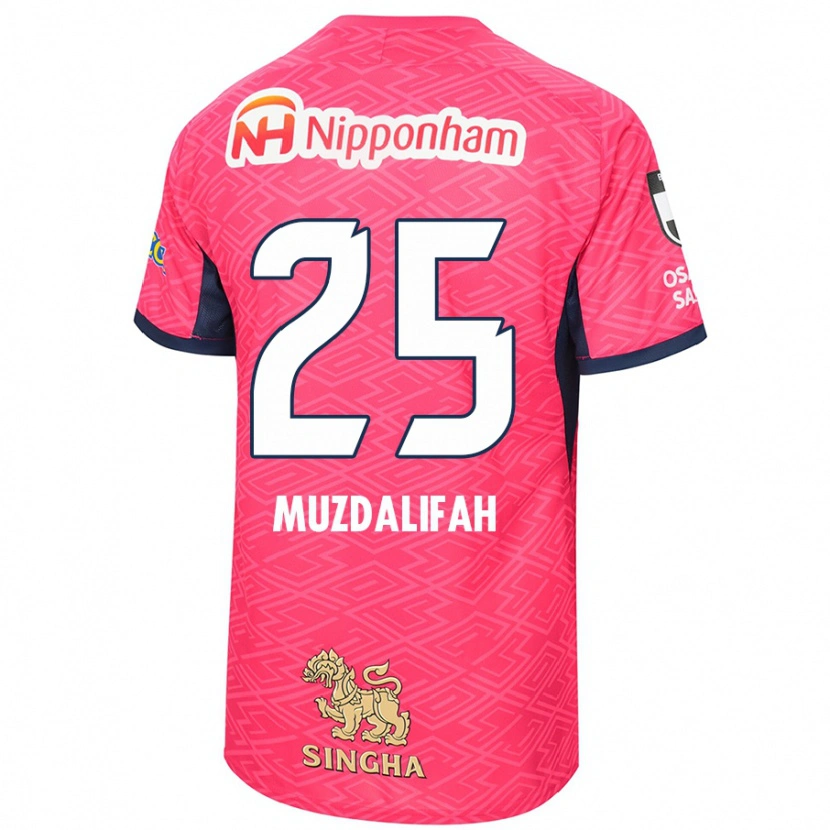 Danxen Kinderen Zahra Muzdalifah #25 Sakura Roze Wit Thuisshirt Thuistenue 2025/26 T-Shirt