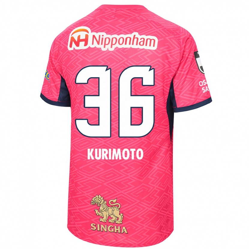 Danxen Kinderen Yuka Kurimoto #36 Sakura Roze Wit Thuisshirt Thuistenue 2025/26 T-Shirt