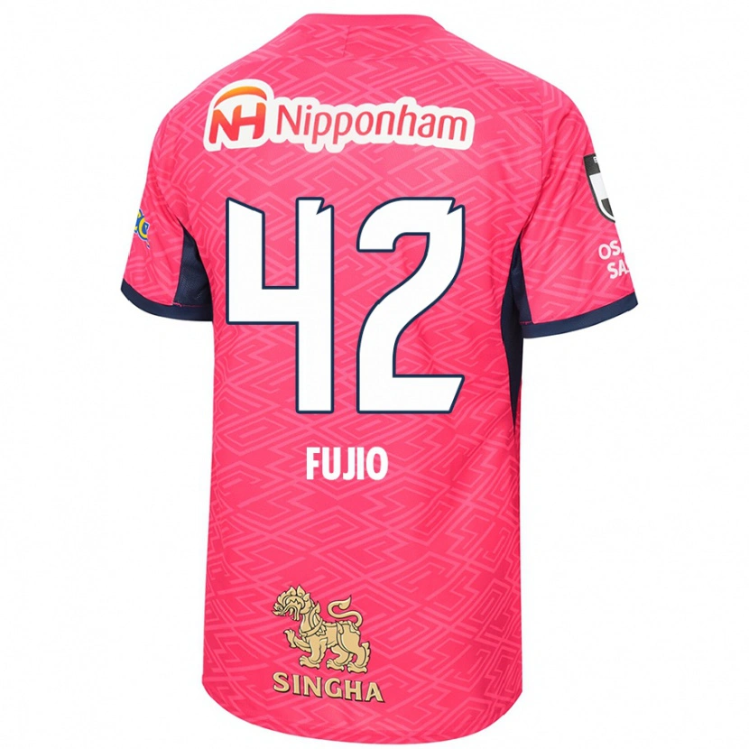 Danxen Kinderen Shota Fujio #42 Sakura Roze Wit Thuisshirt Thuistenue 2025/26 T-Shirt
