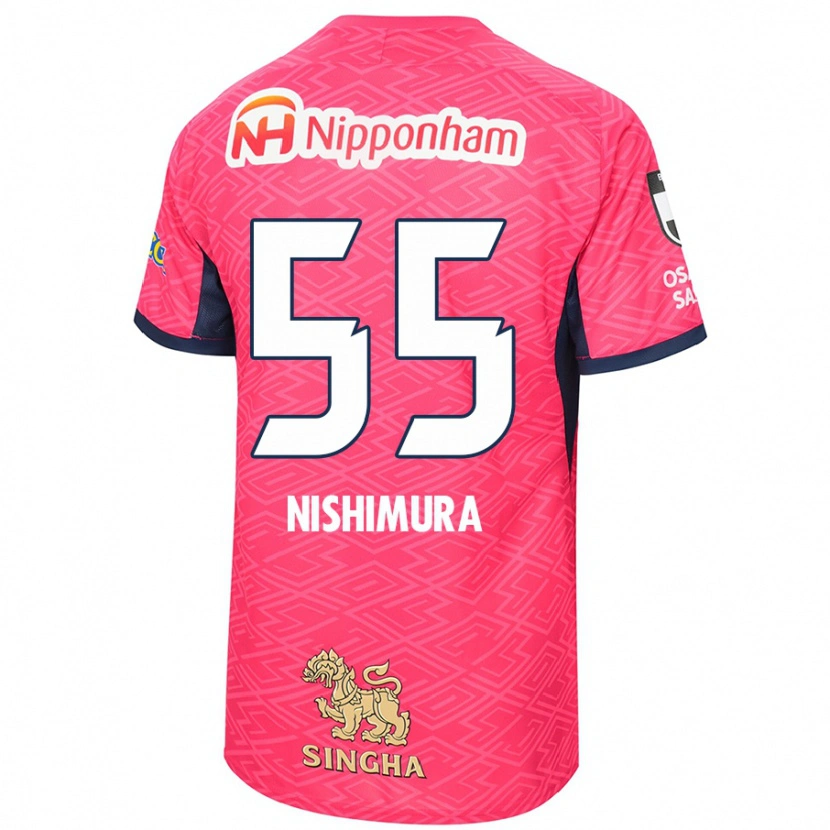 Danxen Kinderen Subaru Nishimura #55 Sakura Roze Wit Thuisshirt Thuistenue 2025/26 T-Shirt