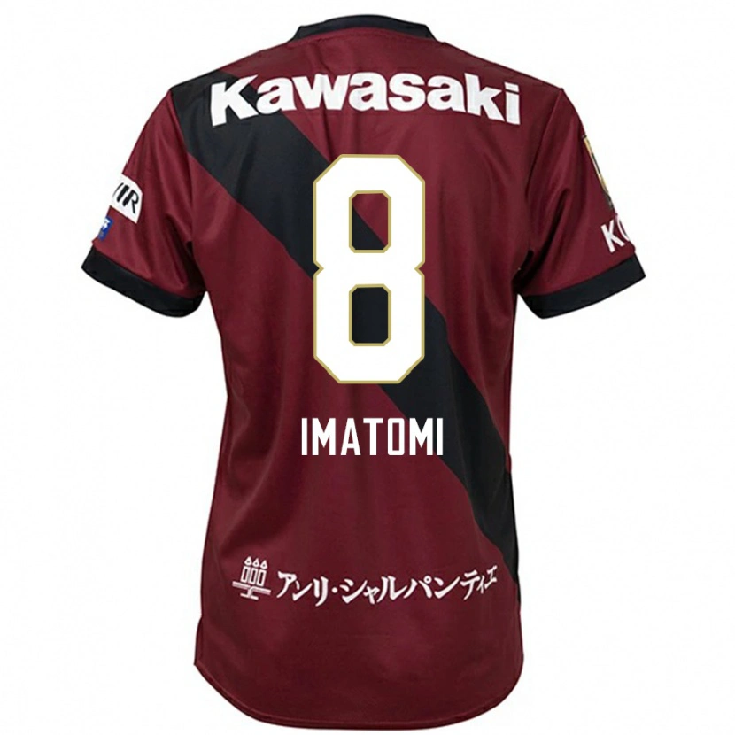 Danxen Kinderen Teruya Imatomi #8 Bourgondisch Zwart Thuisshirt Thuistenue 2025/26 T-Shirt