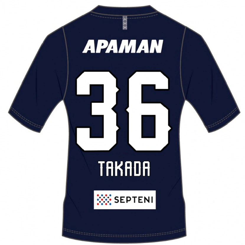 Danxen Kinderen Seiya Takada #36 Koningsblauw Wit Thuisshirt Thuistenue 2025/26 T-Shirt