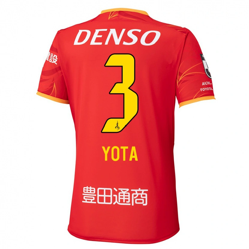 Danxen Kinderen Yota Sato #3 Rood Geel Thuisshirt Thuistenue 2025/26 T-Shirt