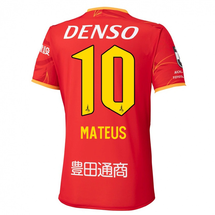 Danxen Kinderen Mateus #10 Rood Geel Thuisshirt Thuistenue 2025/26 T-Shirt