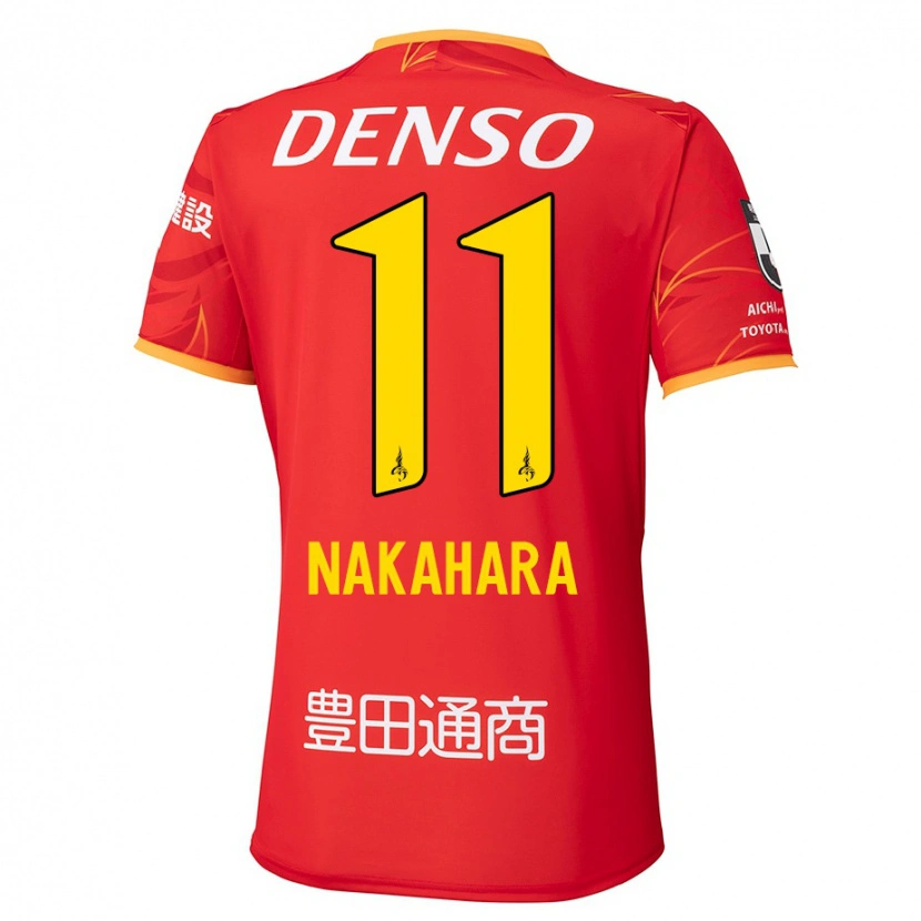 Danxen Kinderen Sora Nakahara #11 Rood Geel Thuisshirt Thuistenue 2025/26 T-Shirt