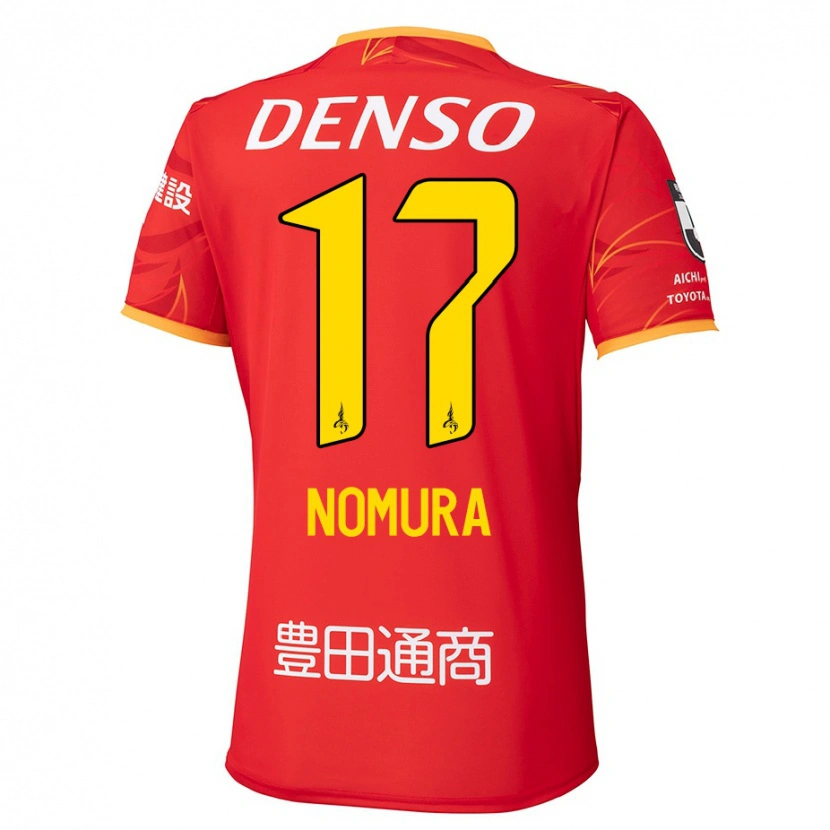 Danxen Kinderen Yuto Nomura #17 Rood Geel Thuisshirt Thuistenue 2025/26 T-Shirt
