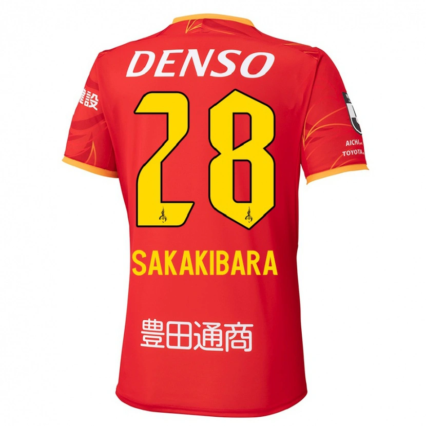 Danxen Kinderen Kyota Sakakibara #28 Rood Geel Thuisshirt Thuistenue 2025/26 T-Shirt