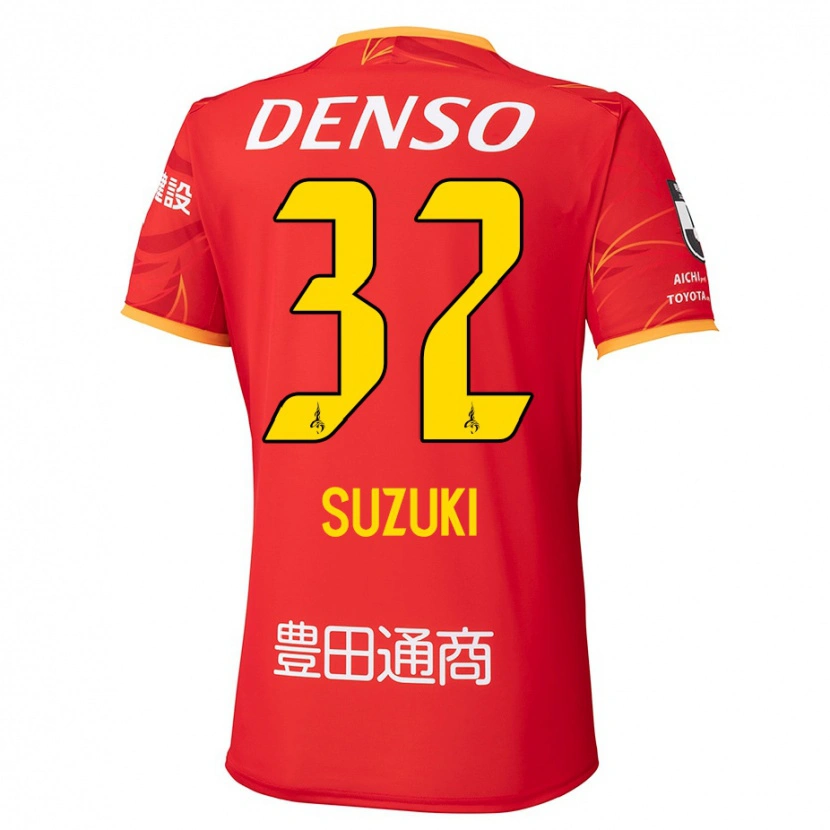 Danxen Kinderen Haruto Suzuki #32 Rood Geel Thuisshirt Thuistenue 2025/26 T-Shirt