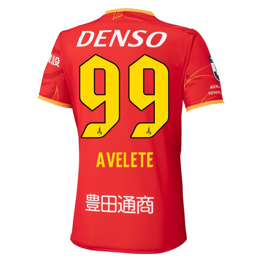 Danxen Kinderen Yves Avelete #99 Rood Geel Thuisshirt Thuistenue 2025/26 T-Shirt