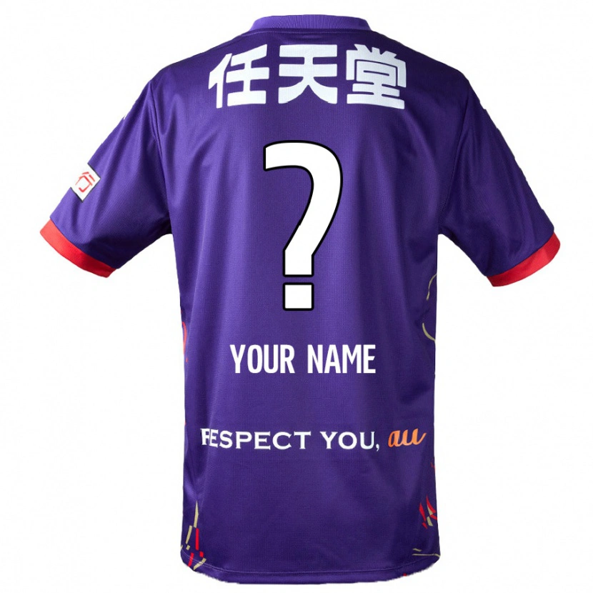 Danxen Kinderen Uw Naam #0 Paars Wit Zwart Thuisshirt Thuistenue 2025/26 T-Shirt