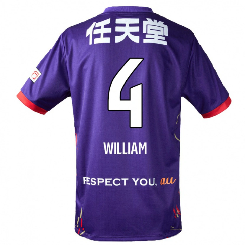 Danxen Kinderen Patrick William #4 Paars Wit Zwart Thuisshirt Thuistenue 2025/26 T-Shirt
