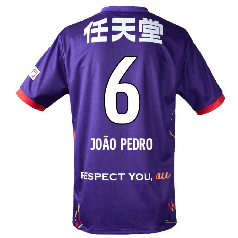 Danxen Kinderen João Pedro #6 Paars Wit Zwart Thuisshirt Thuistenue 2025/26 T-Shirt