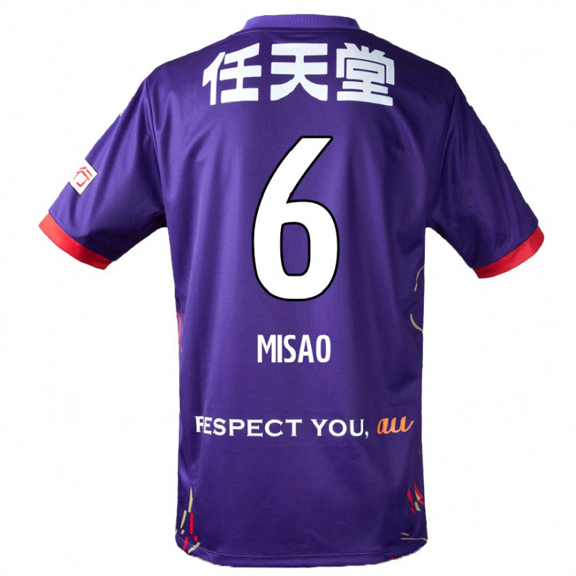 Danxen Kinderen Yuto Misao #6 Paars Wit Zwart Thuisshirt Thuistenue 2025/26 T-Shirt