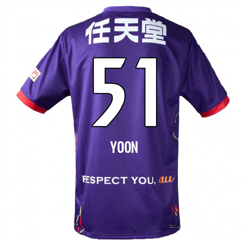 Danxen Kinderen Sung-Jun Yoon #51 Paars Wit Zwart Thuisshirt Thuistenue 2025/26 T-Shirt