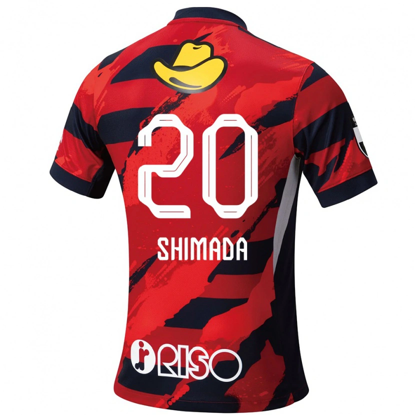 Danxen Kinderen Victor Shimada #20 Rood Zwart Thuisshirt Thuistenue 2025/26 T-Shirt