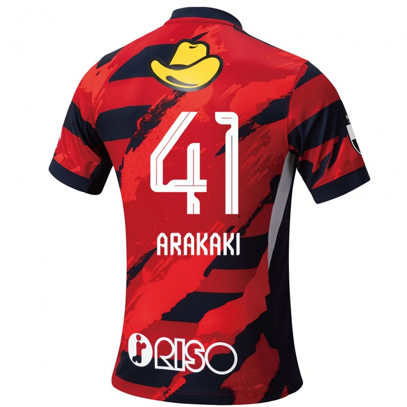 Danxen Kinderen Yota Arakaki #41 Rood Zwart Thuisshirt Thuistenue 2025/26 T-Shirt