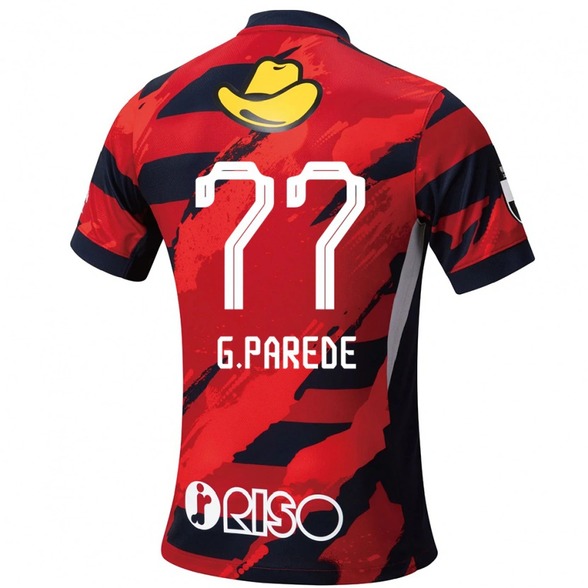 Danxen Kinderen Guilherme Parede #77 Rood Zwart Thuisshirt Thuistenue 2025/26 T-Shirt