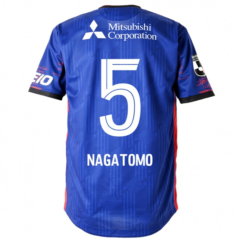 Danxen Kinderen Yuto Nagatomo #5 Koningsblauw Wit Thuisshirt Thuistenue 2025/26 T-Shirt