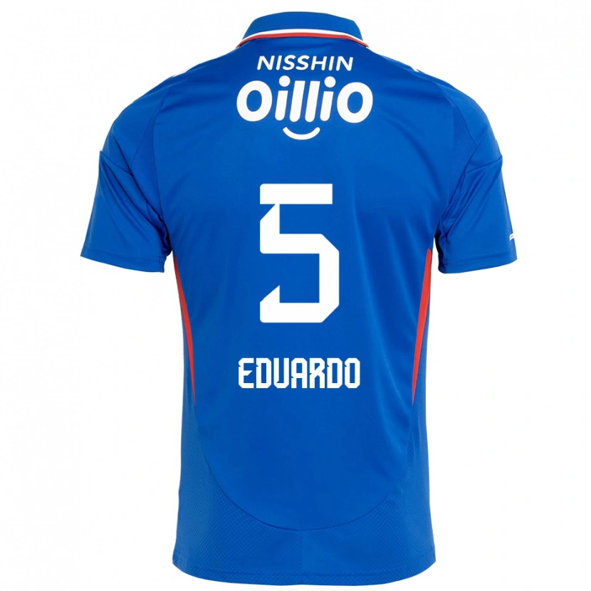 Danxen Kinderen Eduardo #5 Koningsblauw Wit Thuisshirt Thuistenue 2025/26 T-Shirt