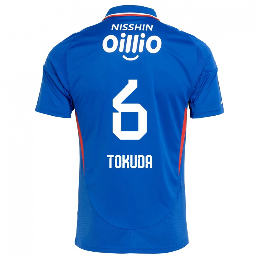 Danxen Kinderen Yuma Tokuda #6 Koningsblauw Wit Thuisshirt Thuistenue 2025/26 T-Shirt