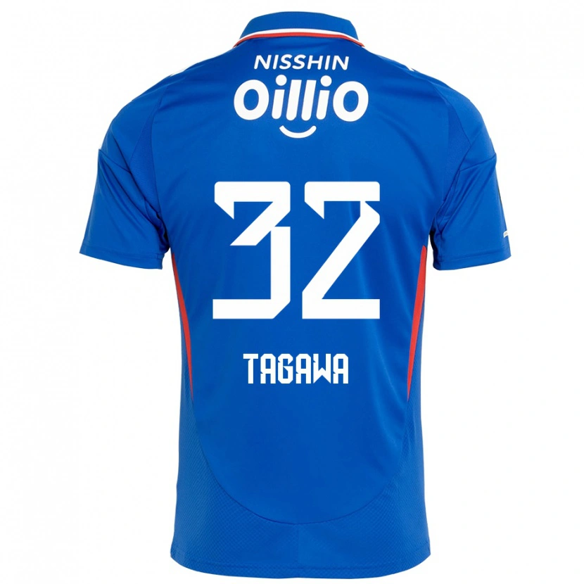 Danxen Kinderen Tomoki Tagawa #32 Koningsblauw Wit Thuisshirt Thuistenue 2025/26 T-Shirt