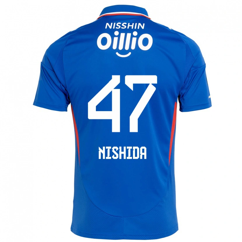 Danxen Kinderen Yusuke Nishida #47 Koningsblauw Wit Thuisshirt Thuistenue 2025/26 T-Shirt
