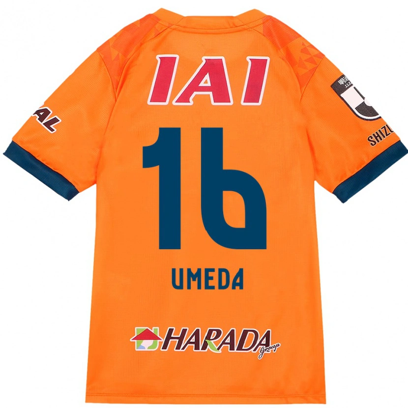 Danxen Kinderen Togo Umeda #16 Oranje Rood Thuisshirt Thuistenue 2025/26 T-Shirt
