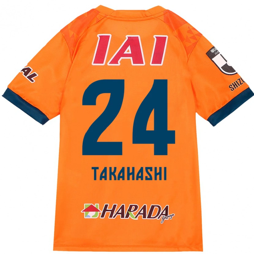 Danxen Kinderen Yuzuki Takahashi #24 Oranje Rood Thuisshirt Thuistenue 2025/26 T-Shirt
