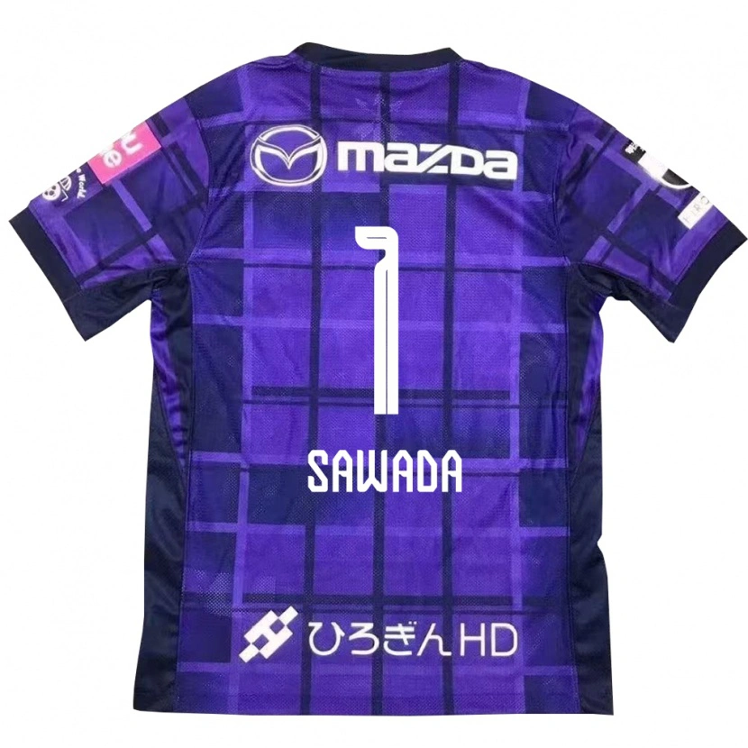 Danxen Kinderen Shunsuke Sawada #1 Paars Oranje Thuisshirt Thuistenue 2025/26 T-Shirt