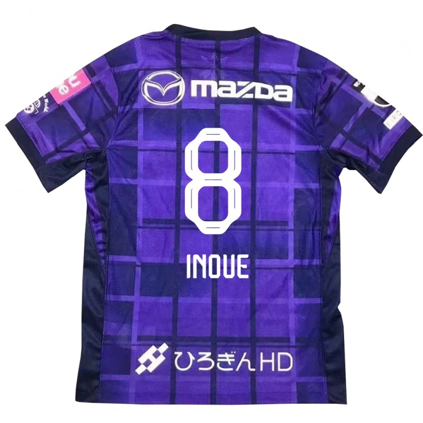 Danxen Kinderen Akashi Inoue #8 Paars Oranje Thuisshirt Thuistenue 2025/26 T-Shirt