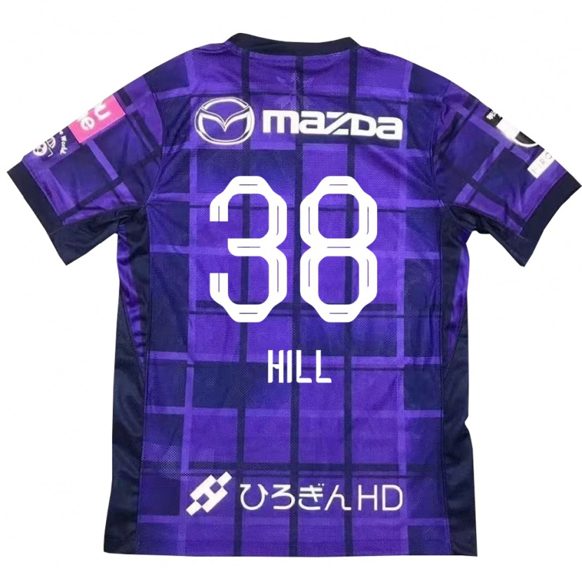 Danxen Kinderen Cailen Hill #38 Paars Oranje Thuisshirt Thuistenue 2025/26 T-Shirt