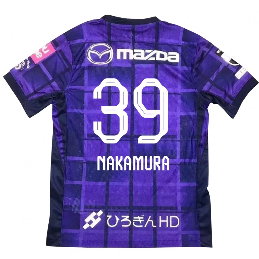 Danxen Kinderen Sota Nakamura #39 Paars Oranje Thuisshirt Thuistenue 2025/26 T-Shirt
