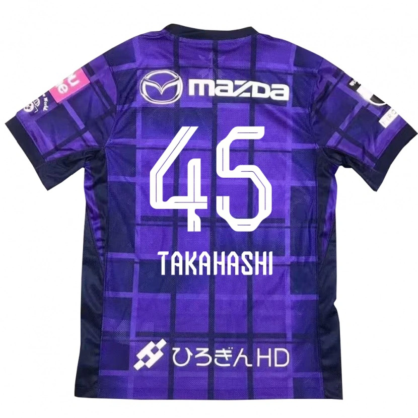 Danxen Kinderen Narumi Takahashi #45 Paars Oranje Thuisshirt Thuistenue 2025/26 T-Shirt