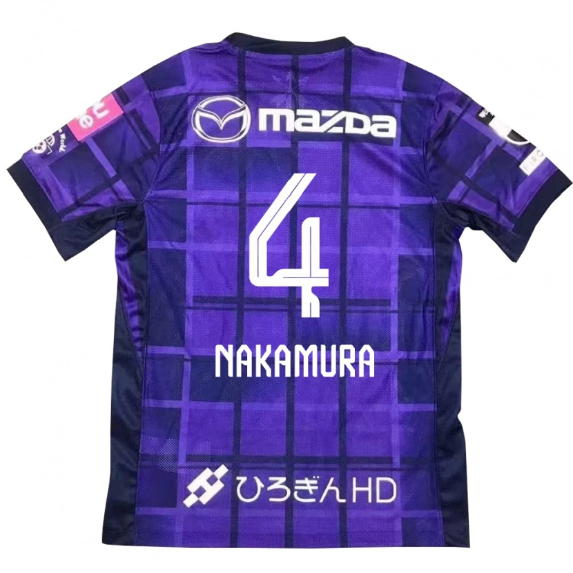 Danxen Kinderen Kaede Nakamura #4 Paars Oranje Thuisshirt Thuistenue 2025/26 T-Shirt