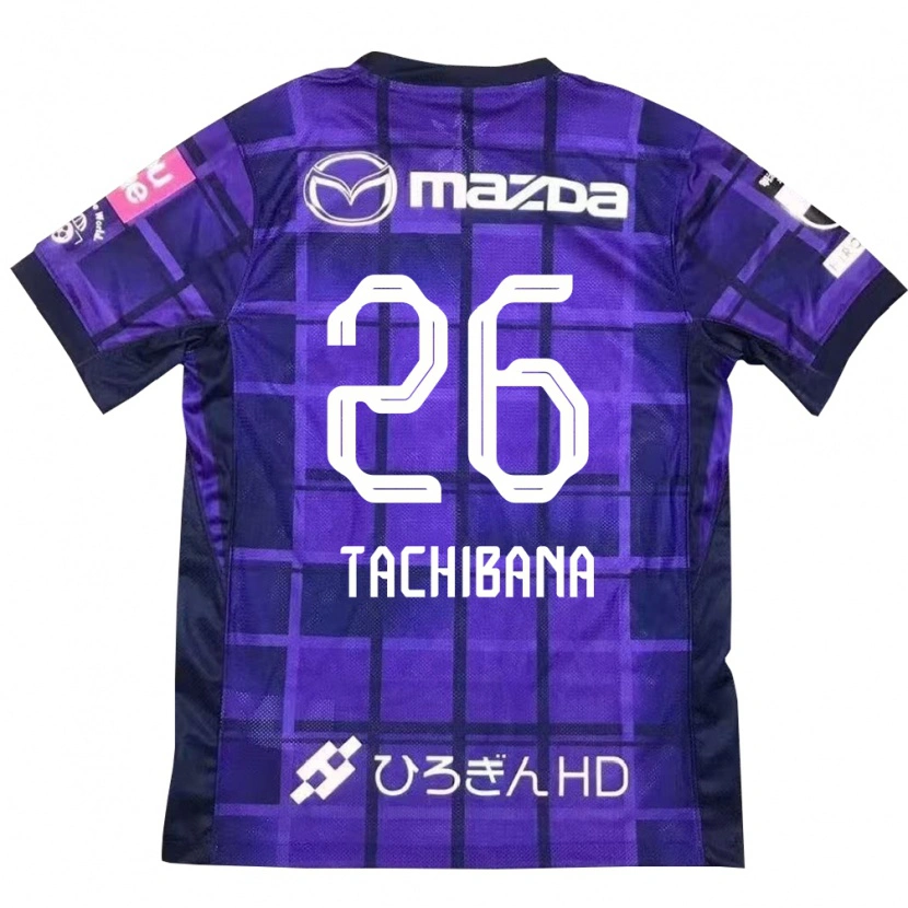 Danxen Kinderen Yo Tachibana #26 Paars Oranje Thuisshirt Thuistenue 2025/26 T-Shirt