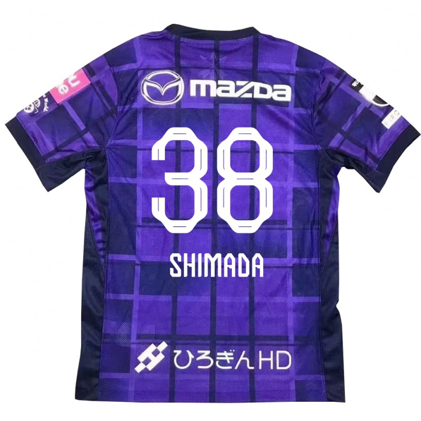 Danxen Kinderen Hana Shimada #38 Paars Oranje Thuisshirt Thuistenue 2025/26 T-Shirt