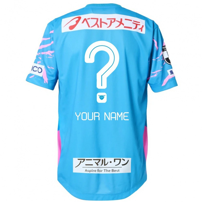 Danxen Kinderen Uw Naam #0 Blauw Roze Thuisshirt Thuistenue 2025/26 T-Shirt