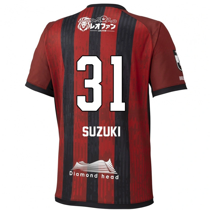 Danxen Kinderen Ryusei Suzuki #31 Rood Zwart Thuisshirt Thuistenue 2025/26 T-Shirt
