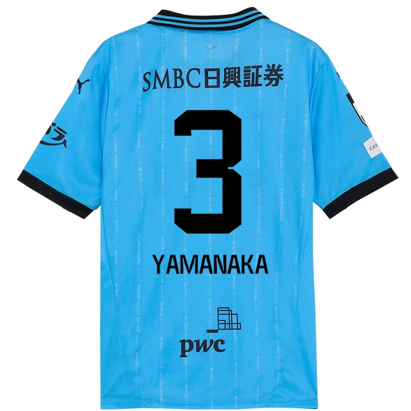 Danxen Kinderen Daiki Yamanaka #3 Hemelsblauw Zwart Thuisshirt Thuistenue 2025/26 T-Shirt