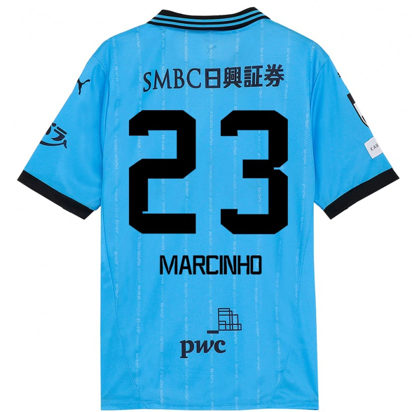 Danxen Kinderen Marcinho #23 Hemelsblauw Zwart Thuisshirt Thuistenue 2025/26 T-Shirt