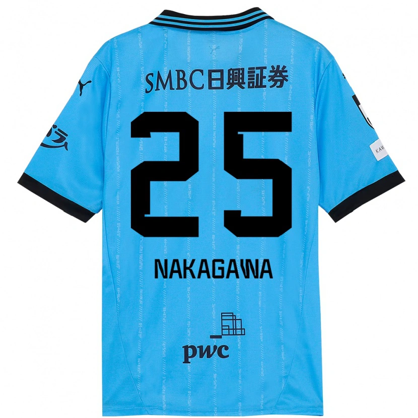 Danxen Kinderen Shin Nakagawa #25 Hemelsblauw Zwart Thuisshirt Thuistenue 2025/26 T-Shirt