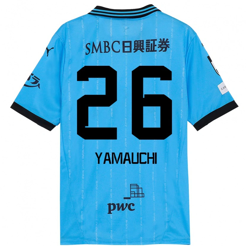 Danxen Kinderen Hinata Yamauchi #26 Hemelsblauw Zwart Thuisshirt Thuistenue 2025/26 T-Shirt