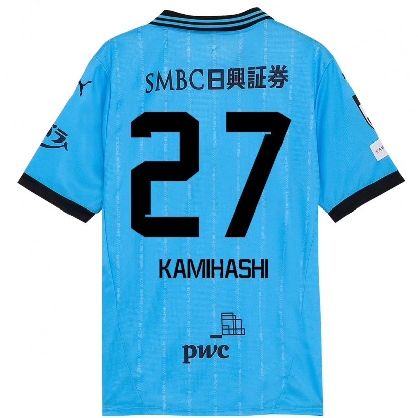 Danxen Kinderen Ryota Kamihashi #27 Hemelsblauw Zwart Thuisshirt Thuistenue 2025/26 T-Shirt