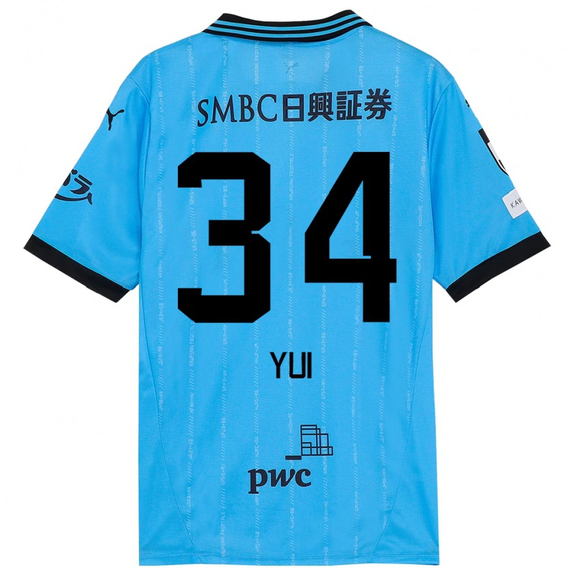 Danxen Kinderen Kota Yui #34 Hemelsblauw Zwart Thuisshirt Thuistenue 2025/26 T-Shirt